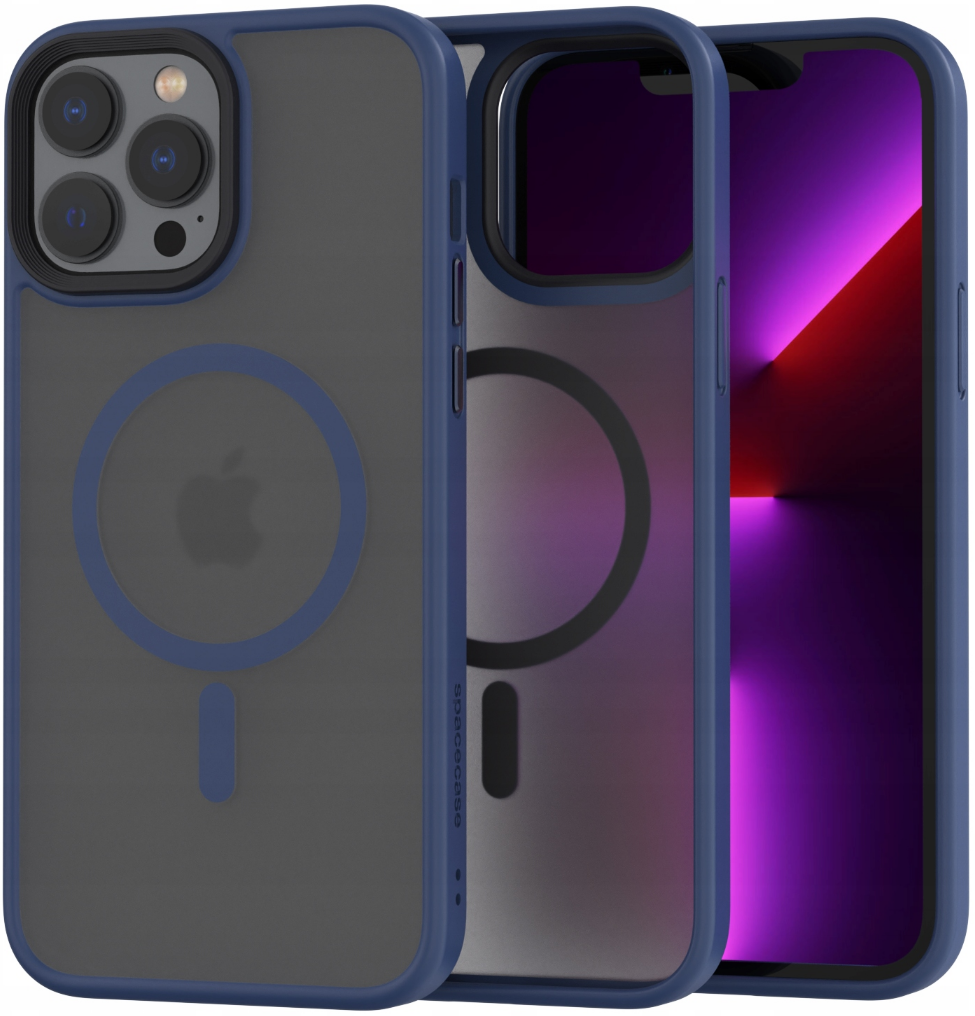 Spacecase Hybrid MagSafe - Σκληρή Ημιδιάφανη Θήκη MagSafe - Apple iPhone 13 Pro Max - Dark Blue