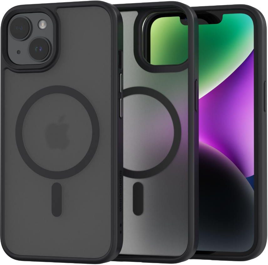 Spacecase Hybrid MagSafe - Σκληρή Ημιδιάφανη Θήκη MagSafe - Apple iPhone 14 - Black