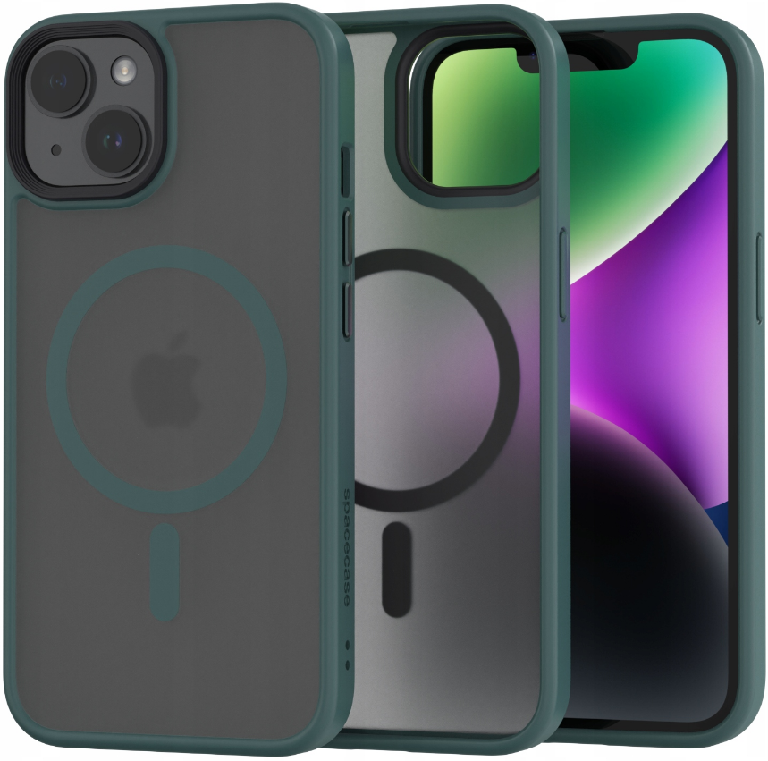 Spacecase Hybrid MagSafe - Σκληρή Ημιδιάφανη Θήκη MagSafe - Apple iPhone 14 - Dark Green