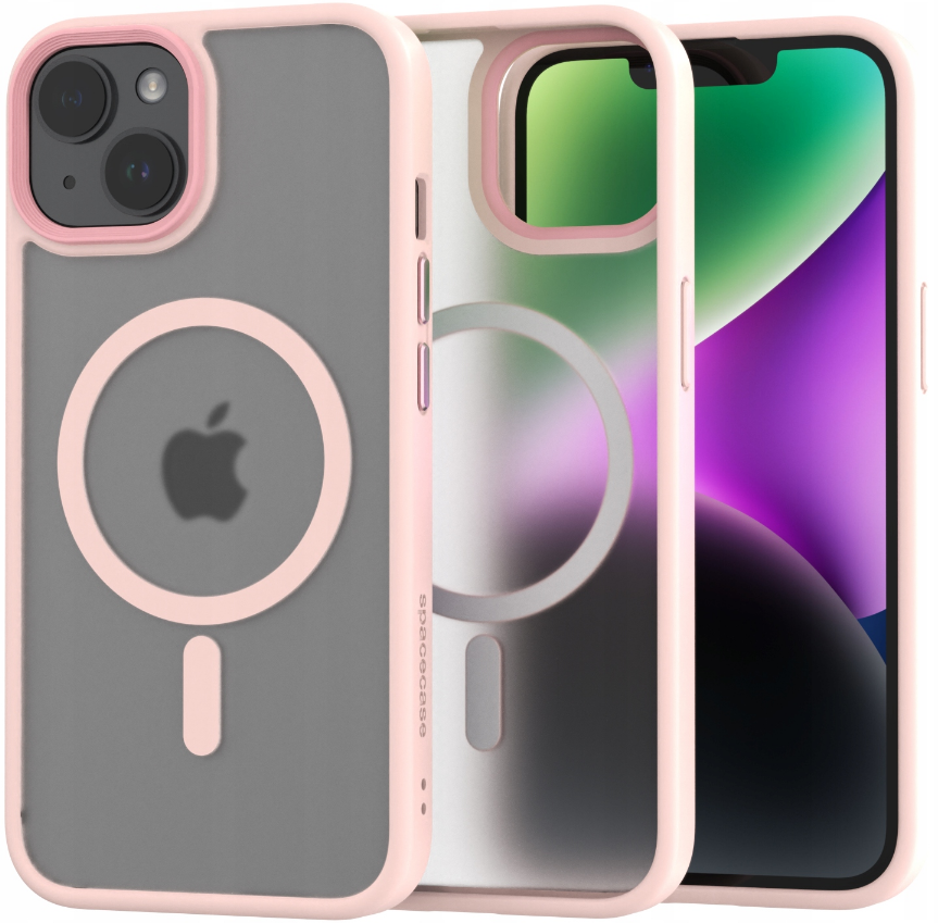 Spacecase Hybrid MagSafe - Σκληρή Ημιδιάφανη Θήκη MagSafe - Apple iPhone 14 - Pink