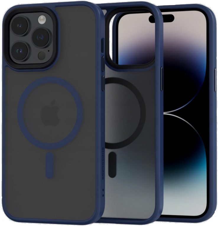 Spacecase Hybrid MagSafe - Σκληρή Ημιδιάφανη Θήκη MagSafe - Apple iPhone 14 Pro Max - Dark Blue