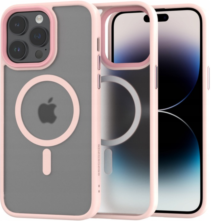 Spacecase Hybrid MagSafe - Σκληρή Ημιδιάφανη Θήκη MagSafe - Apple iPhone 14 Pro Max - Pink