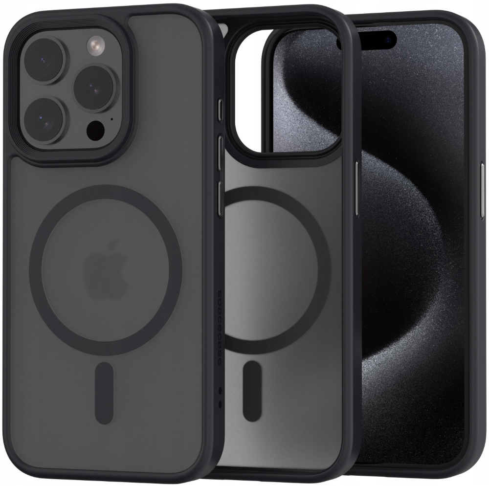 Spacecase Hybrid MagSafe - Σκληρή Ημιδιάφανη Θήκη MagSafe - Apple iPhone 15 Pro - Black