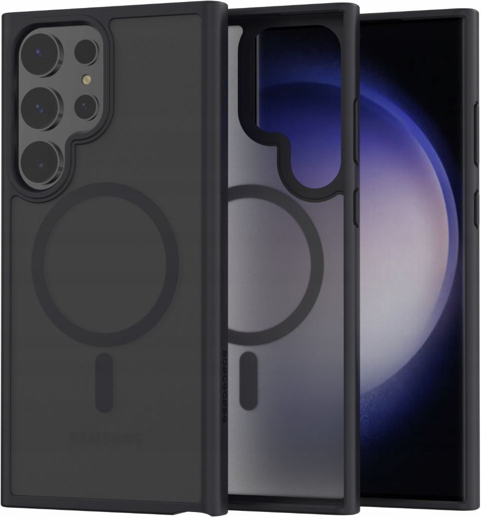 Spacecase Hybrid MagSafe - Σκληρή Ημιδιάφανη Θήκη MagSafe - Samsung Galaxy S23 Ultra - Black