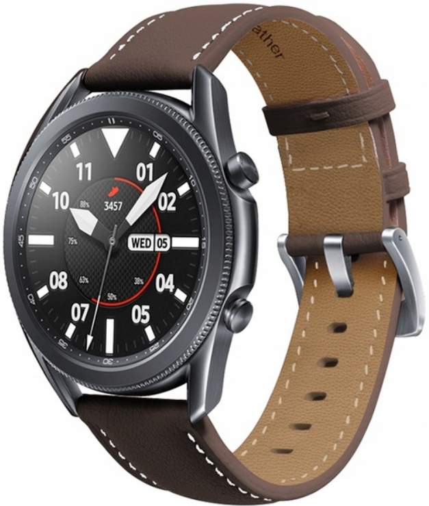 Spacecase Leather Strap - Universal Δερμάτινο Λουράκι για Smartwatches (22mm) - Dark Brown