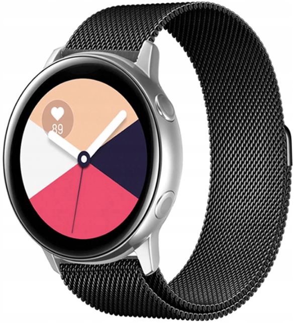 Spacecase Milanese - Universal Μεταλλικό Λουράκι για Smartwatches (20mm) από Ανοξείδωτο Ατσάλι - Black