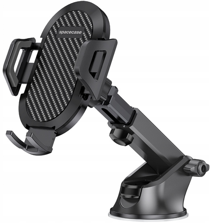 Spacecase SC01 Universal Dashboard & Windshield Car Holder - Universal Βάση Κινητών με Βεντούζα & Ρυθμιζόμενο Βραχίονα για Ταμπλό / Παρμπρίζ Αυτοκινήτου - Black