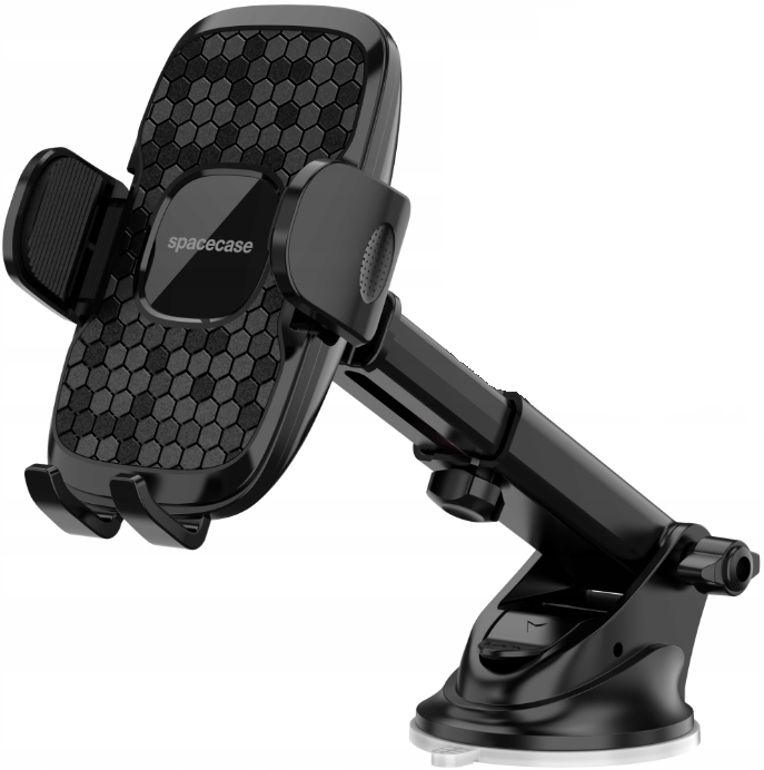 Spacecase SC13 Ghost Series Dash & Windshield Car Holder - Universal Βάση Κινητών 4.7" - 7" με Βεντούζα & Ρυθμιζόμενο Βραχίονα για Ταμπλό / Παρμπρίζ Αυτοκινήτου - Black