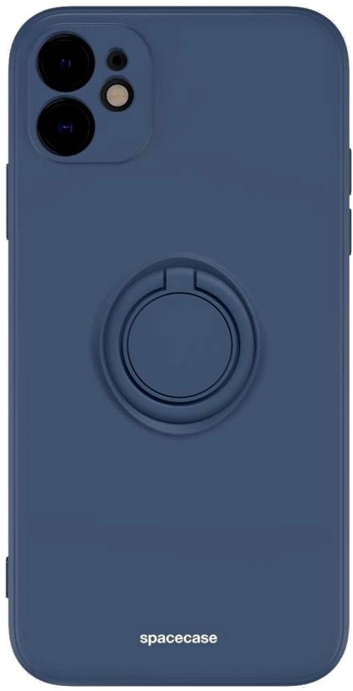 Spacecase Silicone Ring - Θήκη Σιλικόνης με Μεταλλικό Μαγνητικό Ring Holder - Apple iPhone 11 - Blue