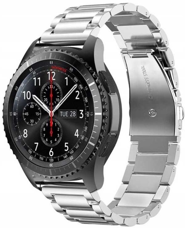Spacecase Stainless Steel - Universal Μεταλλικό Λουράκι για Smartwatches (20mm) από Ανοξείδωτο Ατσάλι - Silver 