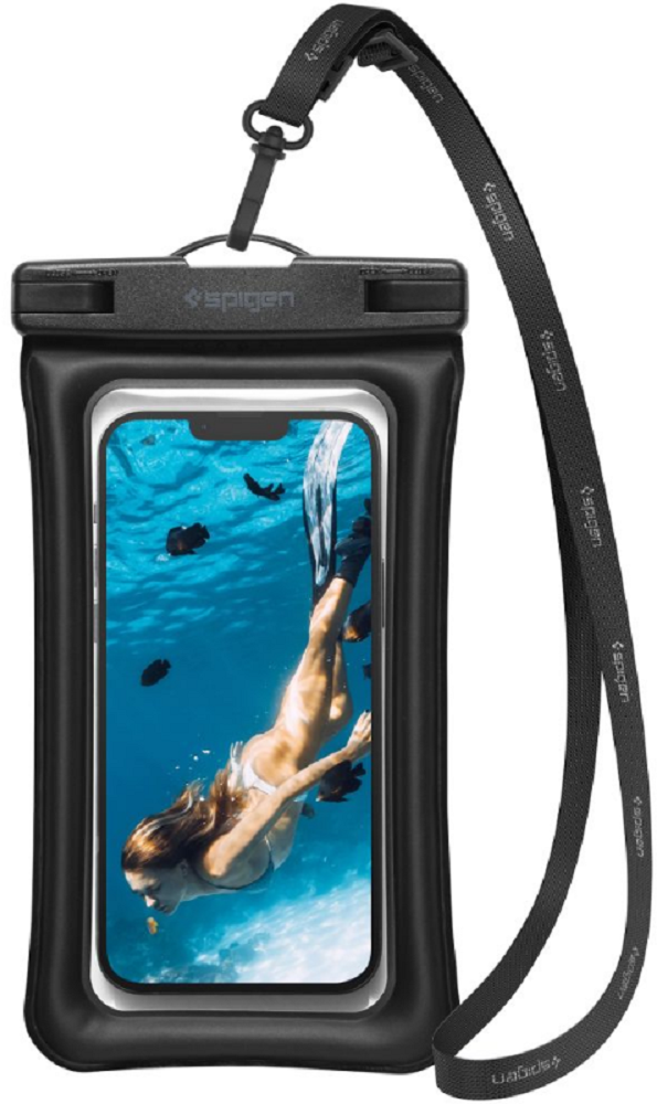 Spigen A610 Aqua Shield Universal Waterproof Floating Case - Αδιάβροχη Θήκη για Κινητά έως 6.8'' - IPX8 - Black