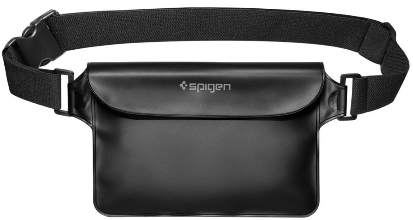 Spigen A620 Aqua Shield Waterproof Pouch Bag - Universal Αδιάβροχη Τσάντα Μέσης - IPX8 - 20 x 12 cm - Solid Black