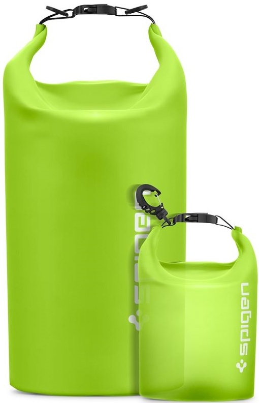 Spigen A630 Aqua Shield Dry Bag - Σετ Universal Αδιάβροχος Στεγανός Σάκος - 20L & 2L - IPX6 - Cactus Green