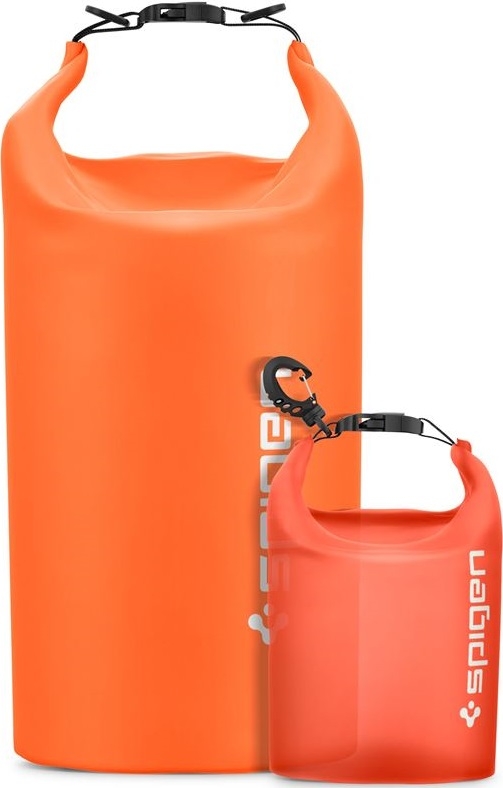 Spigen A630 Aqua Shield Dry Bag - Σετ Universal Αδιάβροχος Στεγανός Σάκος - 20L & 2L - IPX6 - Sunset Orange