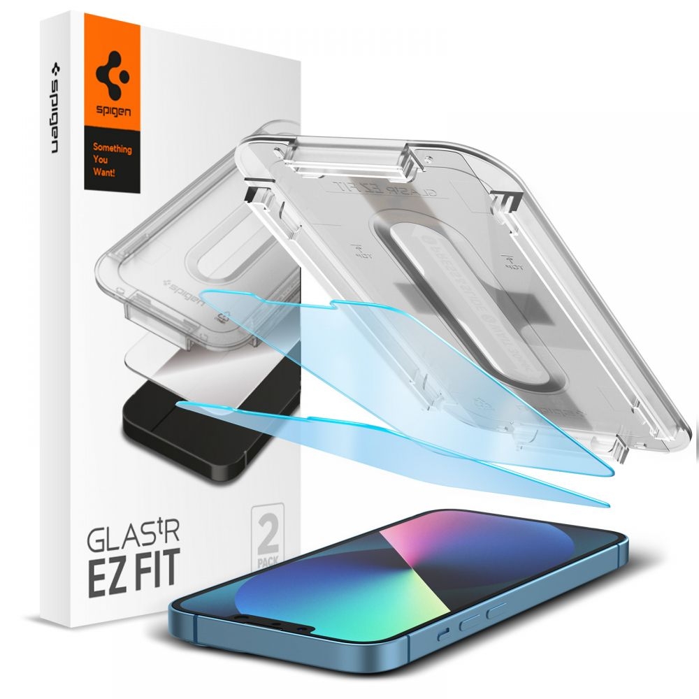Spigen Anti-Blue Light Tempered Glass GLAS.tR EZ Fit - Αντιχαρακτικό Γυαλί Οθόνης Apple iPhone 16e / 14 / 13 / 13 Pro με Φίλτρο Anti-Blue Light - 2 Τεμάχια