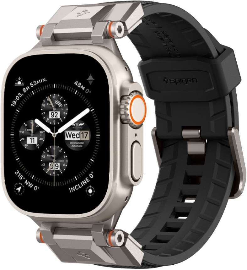 Spigen DuraPro Armor - Λουράκι Σιλικόνης Apple Watch Ultra/SE/11/10/9/8/7/6/5/4 (49/46/45/44mm) - Black