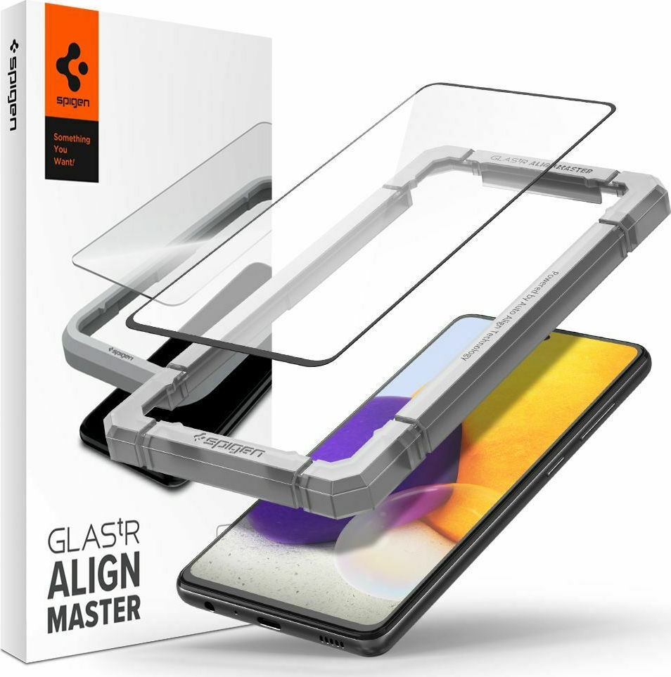 Spigen GLAS.tR ALIGNmaster - Αντιχαρακτικό Fullface Γυάλινο Screen Protector Samsung Galaxy A52 - Black