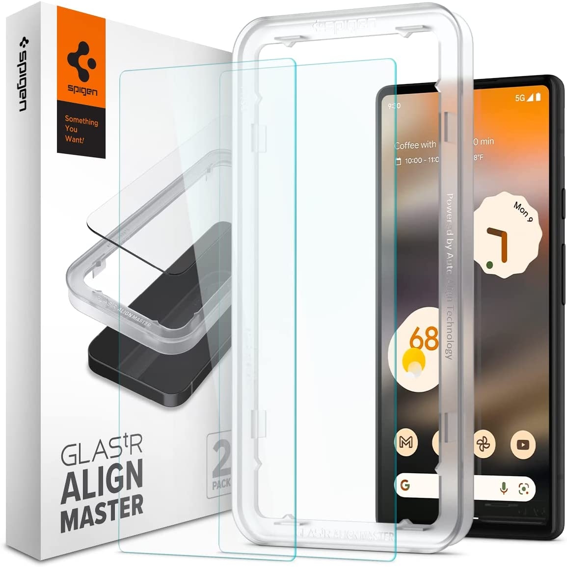 Spigen GLAS.tR ALIGNmaster - Αντιχαρακτικό Γυάλινο Tempered Glass Google Pixel 6a - 2 Τεμάχια