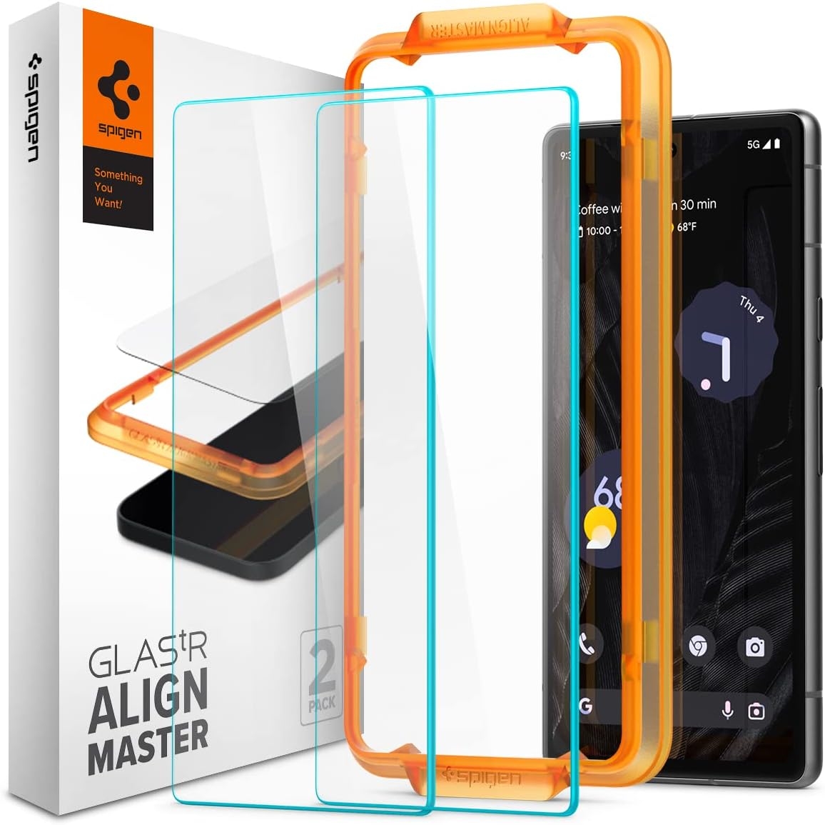 Spigen GLAS.tR ALIGNmaster - Αντιχαρακτικό Γυάλινο Tempered Glass Google Pixel 7a - 2 Τεμάχια
