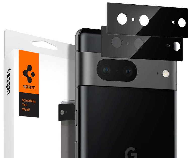 Spigen GLAS.tR EZ Fit OPTIK Lens Protector - Αντιχαρακτικό Προστατευτικό Γυαλί για Φακό Κάμερας Google Pixel 7 - 2 Τεμάχια - Black (AGL05471)