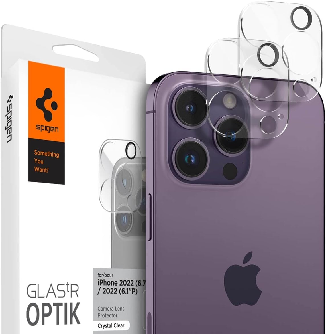 Spigen GLAS.tR OPTIK Camera Lens Protector - Αντιχαρακτικό Προστατευτικό Γυαλί για Φακό Κάμερας Apple iPhone 16 Pro / 16 Pro Max / 15 Pro / 15 Pro Max / 14 Pro / 14 Pro Max - 2 Τεμάχια - Crystal ClearΤεμάχια - Crystal Clear