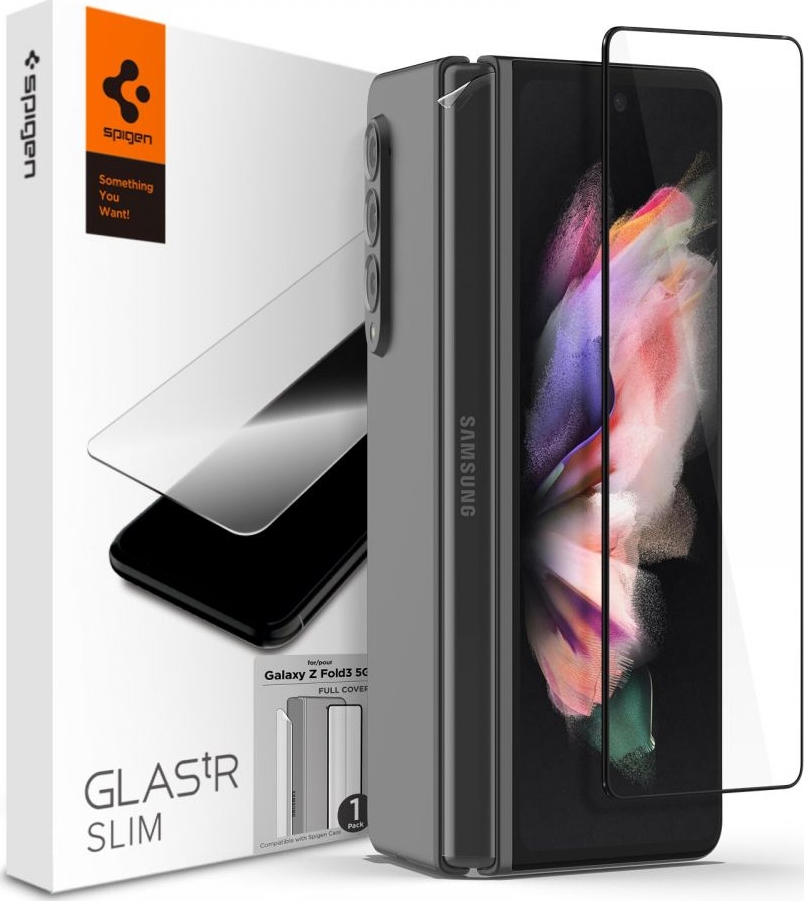 Spigen GLAS.tR Slim Premium Tempered Glass & Hinge Film -...