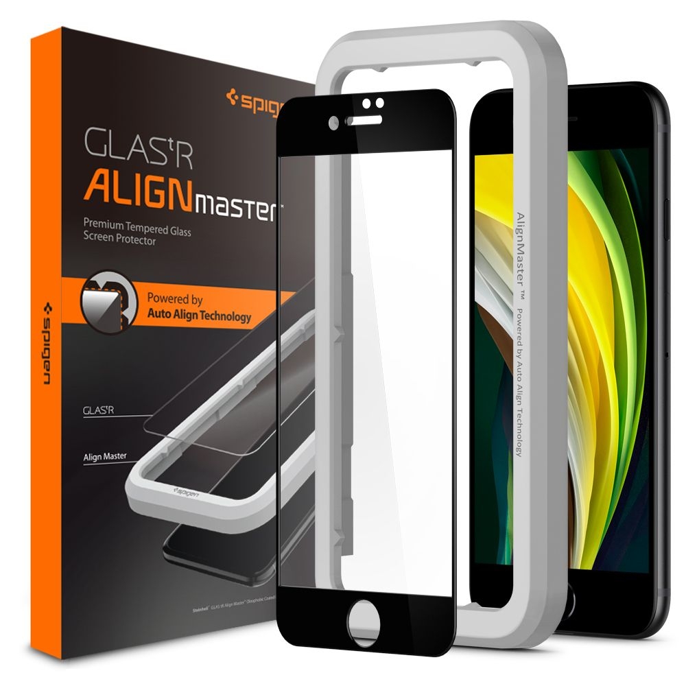 Spigen GLAS.tR ALIGNmaster - Αντιχαρακτικό Fullface Γυάλινο Screen Protector iPhone...