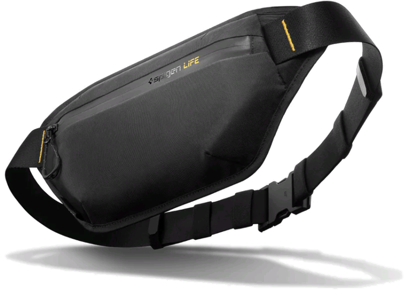 Spigen KD411 Waist Bag Klasden - Ανδρικό Τσαντάκι Μέσης / Ώμου / Χιαστί Crossbody με RFID - Black