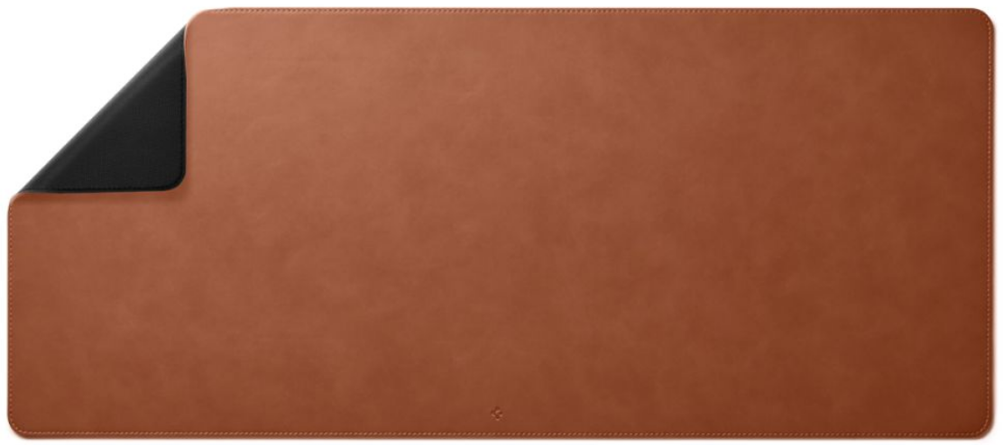 Spigen LD302 Velo - Premium Vegan Leather Desk Gaming Mouse Pad / Μονό Σουμέν Γραφείου - Brown
