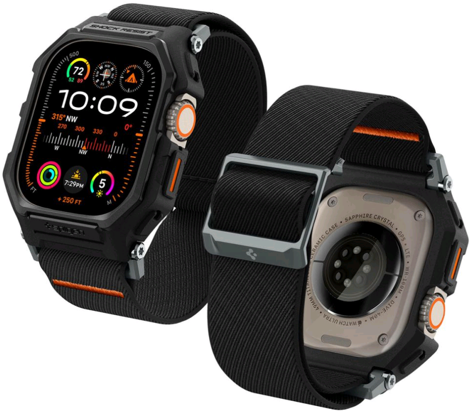 Spigen Lite Fit Pro - Unibody Θήκη με Λουράκι Apple Watch Ultra 3 / Ultra 2 / Ultra 1 49mm - Matte Black