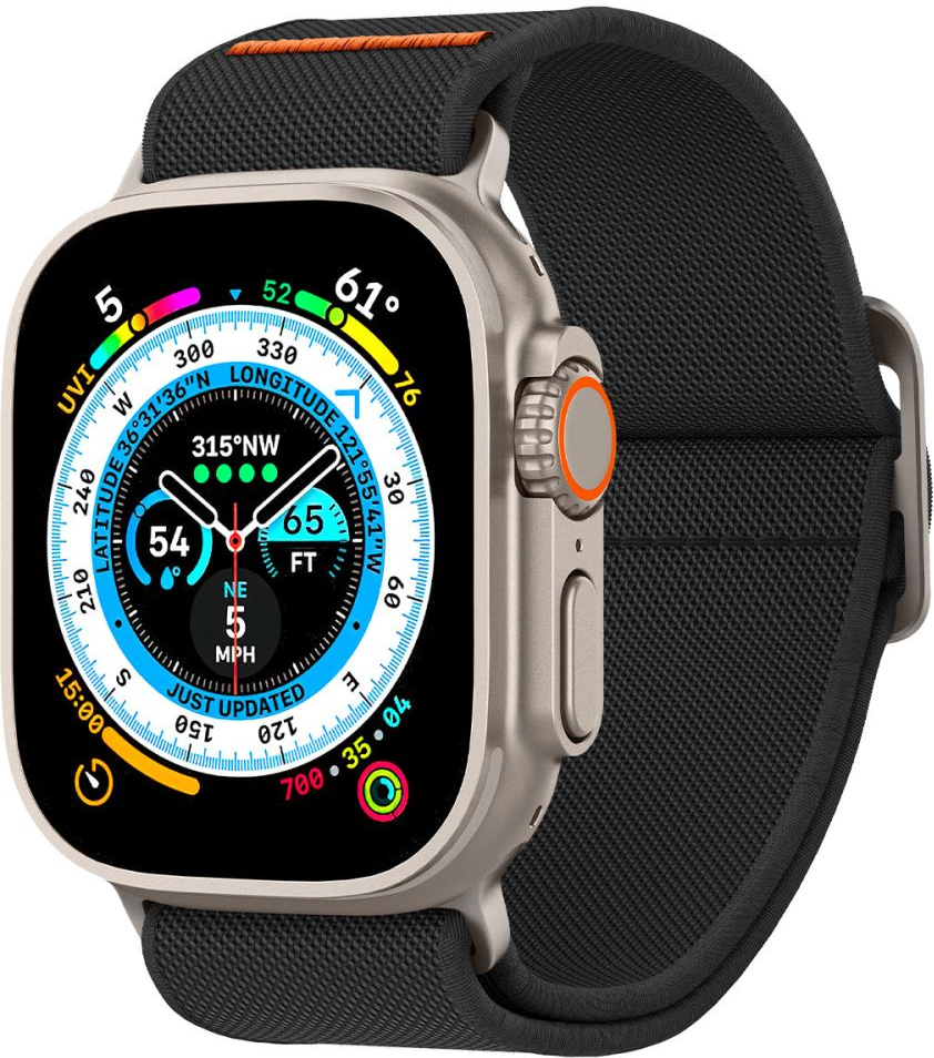 Spigen Lite Fit Ultra - Υφασμάτινο Λουράκι Apple Watch Ultra/SE/11/10/9/8/7/6/5/4 (49/46/45/44mm) - Black