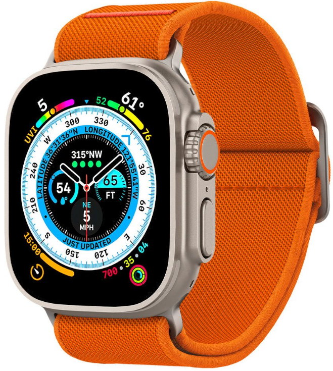 Spigen Lite Fit Ultra - Υφασμάτινο Λουράκι Apple Watch Ultra/SE/11/10/9/8/7/6/5/4 (49/46/45/44mm) - Orange
