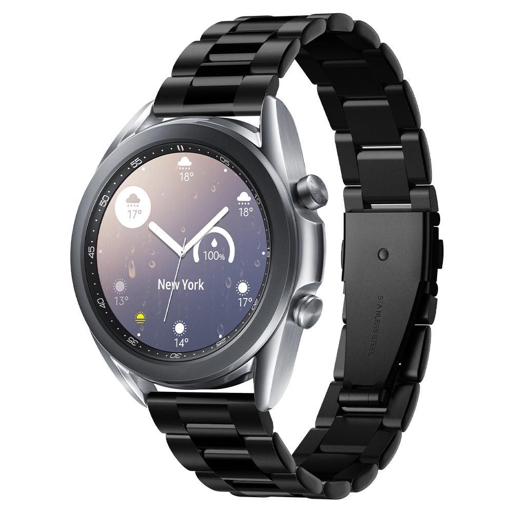 Spigen Modern Fit Μεταλλικό Λουράκι (20mm) Samsung Galaxy Watch FE / 7 / 6 / 5 / 5 Pro / Watch 4 / Classic 4 (47/46/45/44/43/42/40mm) - Black