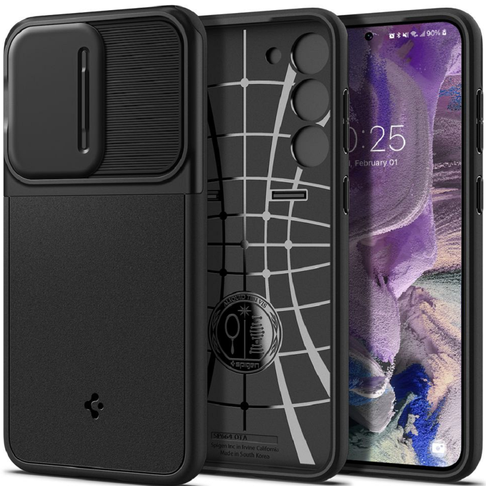 Spigen Optik Armor Θήκη με Κάλυμμα για την Κάμερα - Samsung Galaxy S23 - Black