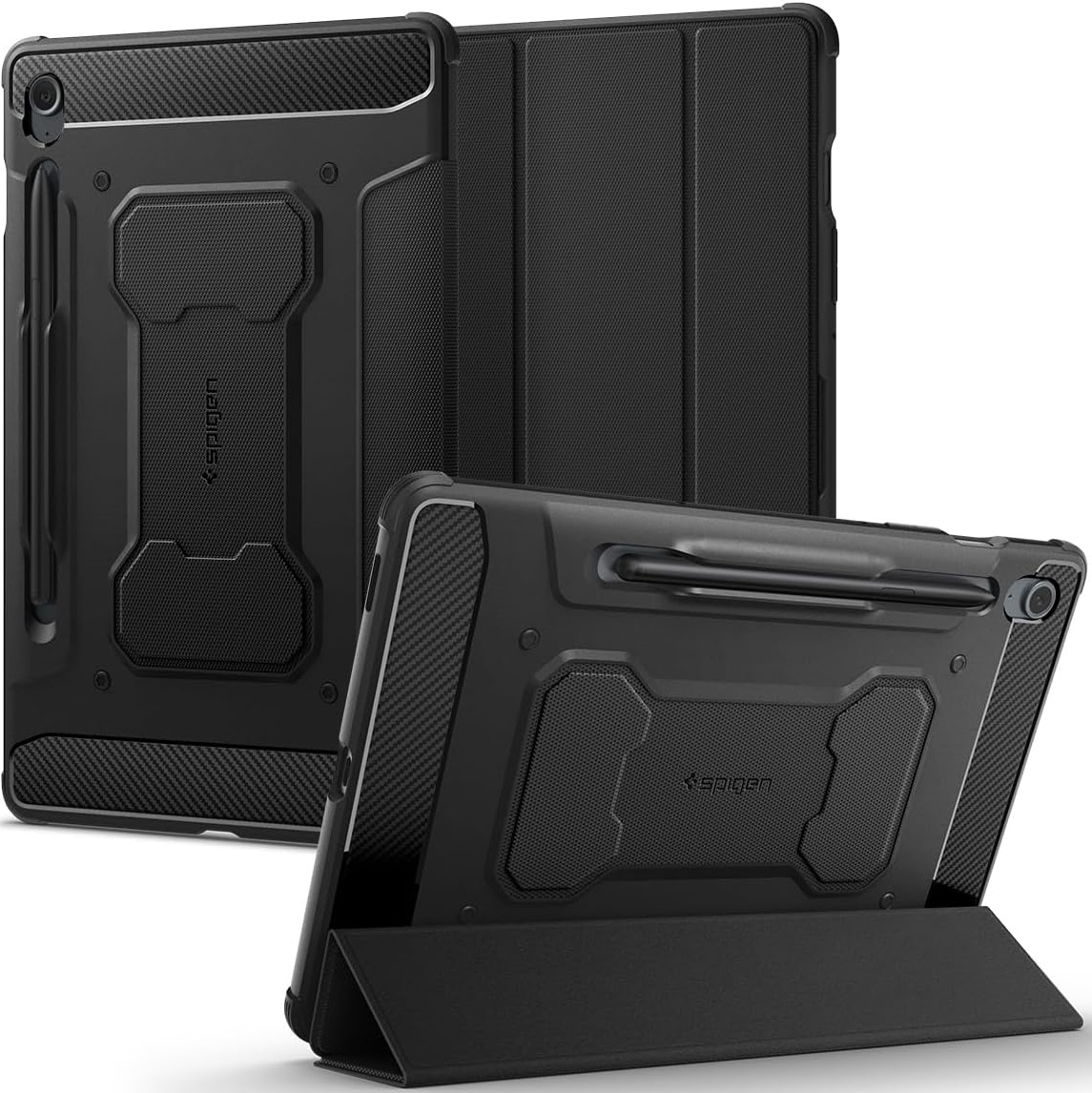 Spigen Rugged Armor Pro - Θήκη Samsung Galaxy Tab S10 Lite 10.9" / S10 FE 10.9" / S9 FE 10.9" / S9 11" με Υποδοχή για Γραφίδα - Black