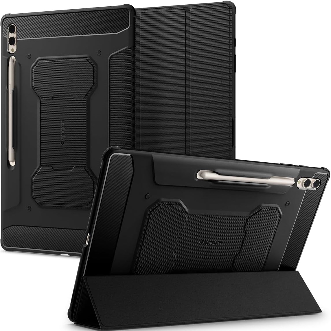 Spigen Rugged Armor Pro - Θήκη Samsung Galaxy Tab S10 Ultra / S9 Ultra / S8 Ultra 14.6'' με Υποδοχή για Γραφίδα - Black