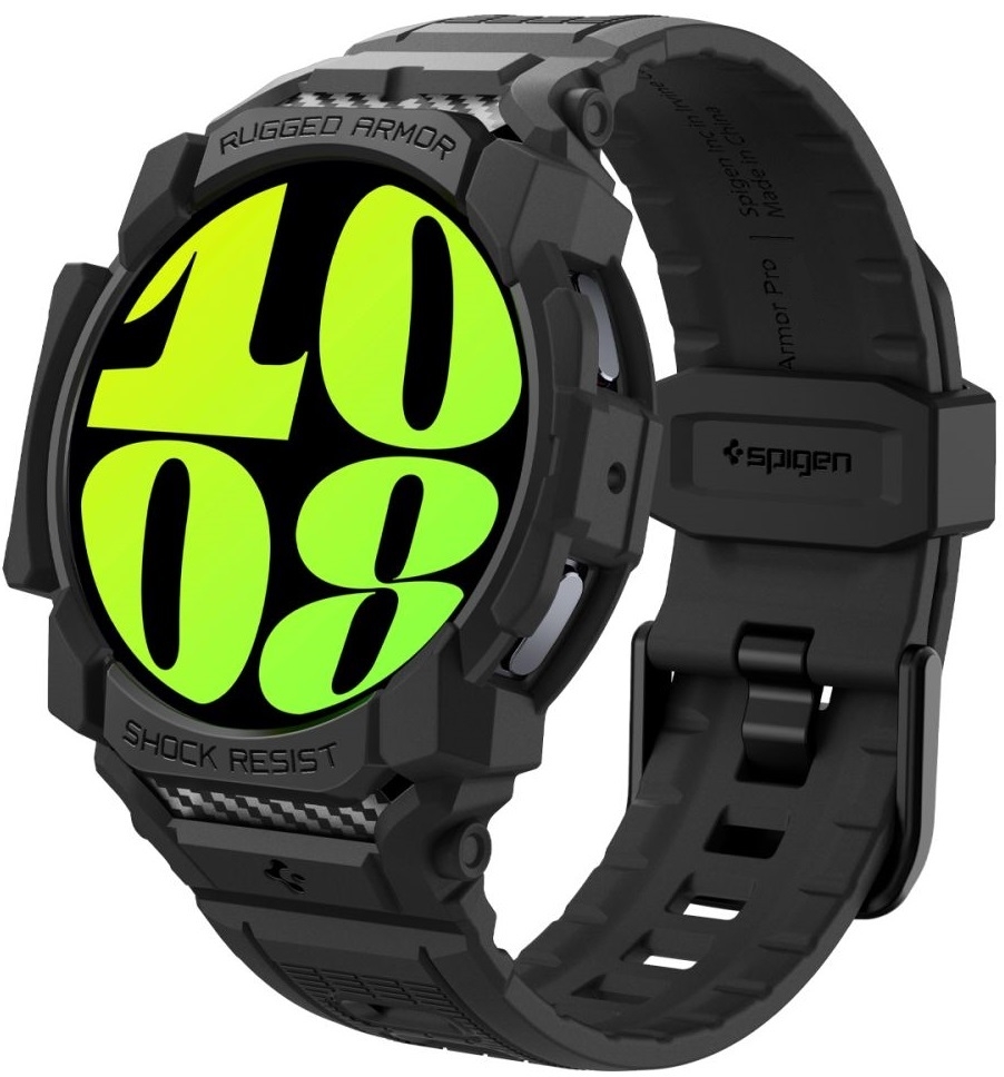 Spigen Rugged Armor Pro - Unibody Θήκη Σιλικόνης - Samsung Galaxy Watch 7 40mm - Matte Black