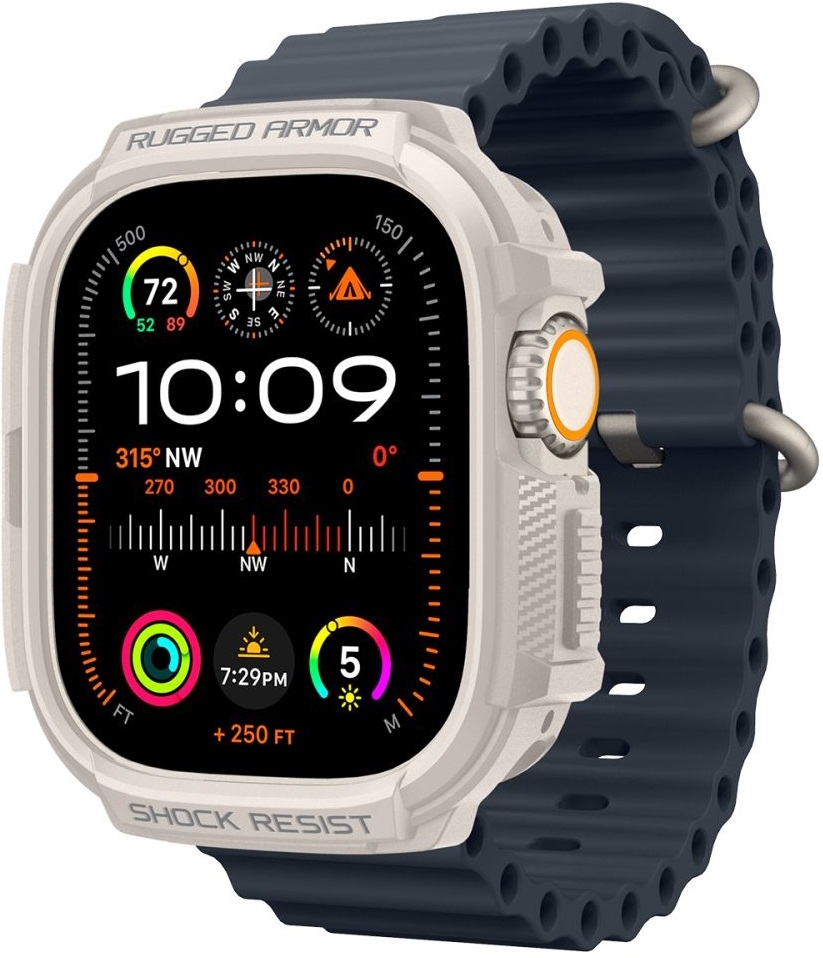 Spigen Rugged Armor - Θήκη Σιλικόνης Apple Watch Ultra 3 / Ultra 2 / Ultra 1 49mm - Dune Beige