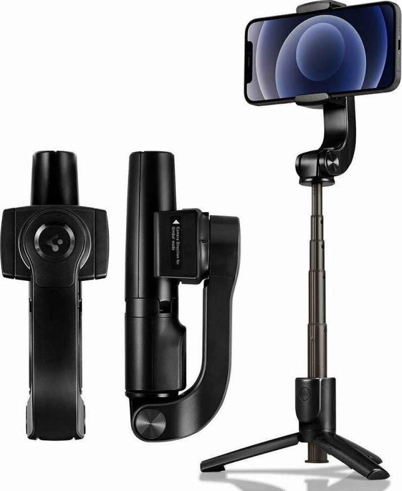 Spigen S610W Gimbal Selfie Stick Tripod - Ασύρματο Selfie Stick / Gimbal / Τρίποδο με Θήκη - Black
