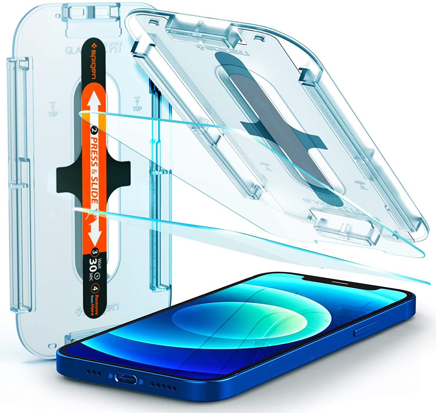 Spigen Tempered Glass GLAS.tR EZ Fit - Αντιχαρακτικό Γυαλί Οθόνης Apple iPhone 12 / 12 Pro - 2 Τεμάχια