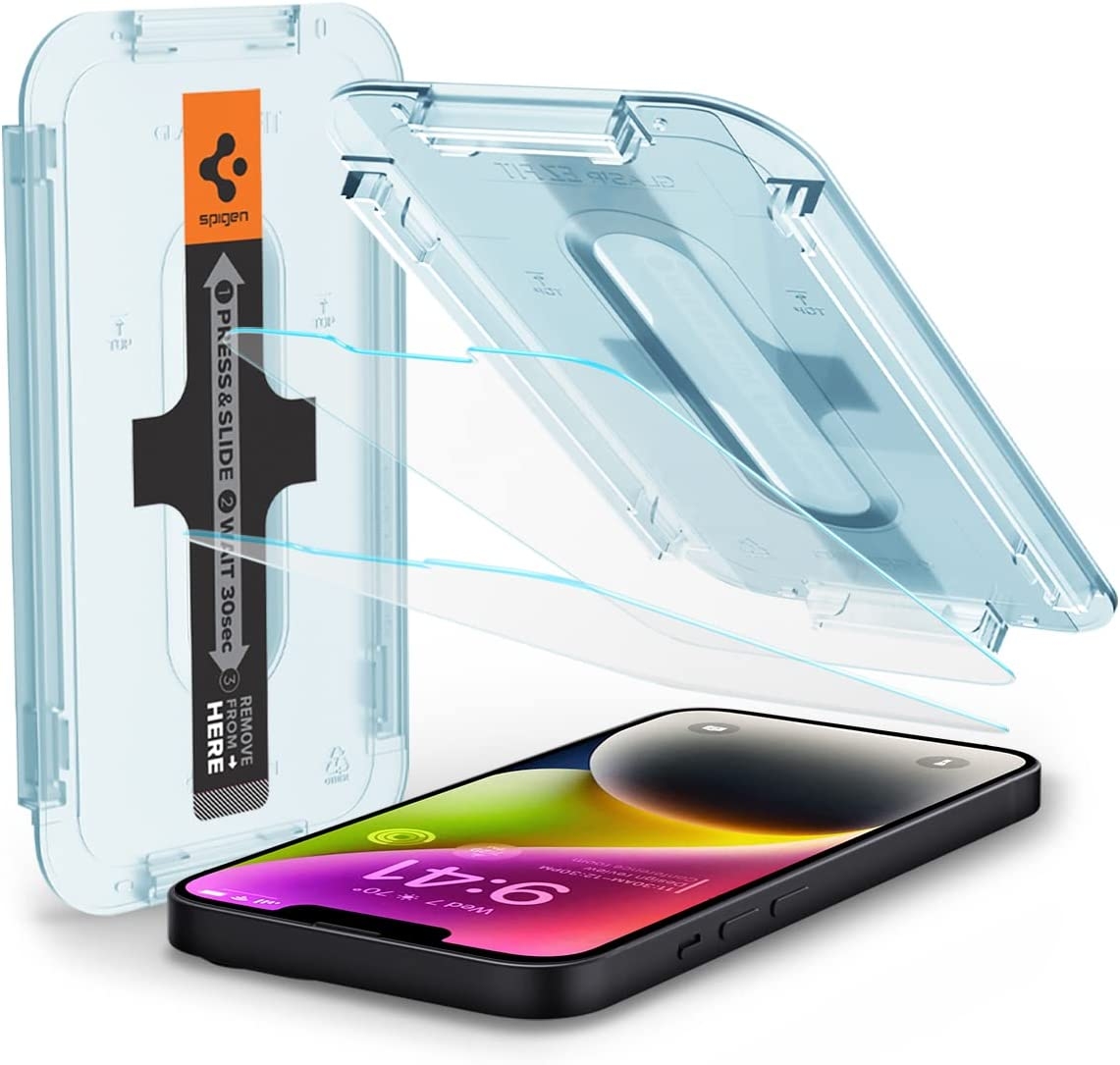 Spigen Tempered Glass GLAS.tR EZ Fit - Αντιχαρακτικό Γυαλί Οθόνης Apple iPhone 16e / 14 / 13 / 13 Pro - 2 Τεμάχια