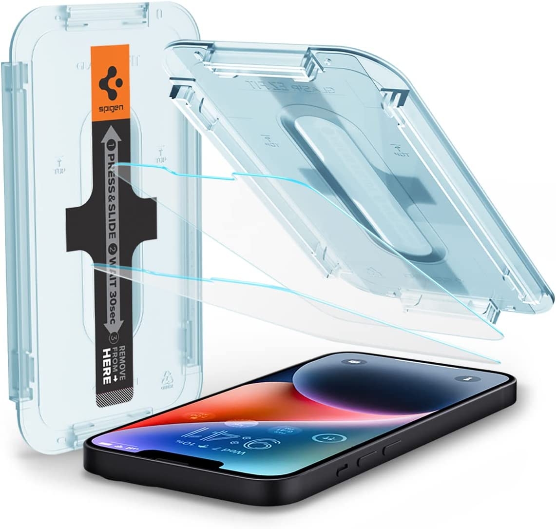 Spigen Tempered Glass GLAS.tR EZ Fit - Αντιχαρακτικό Γυαλί Οθόνης Apple iPhone 14 Plus / 13 Pro Max - 2 Τεμάχια