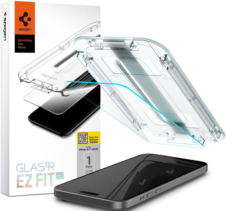 Spigen Tempered Glass GLAS.tR EZ Fit HD - Αντιχαρακτικό Γυαλί Οθόνης Apple iPhone 16 Plus / 15 Plus - Clear