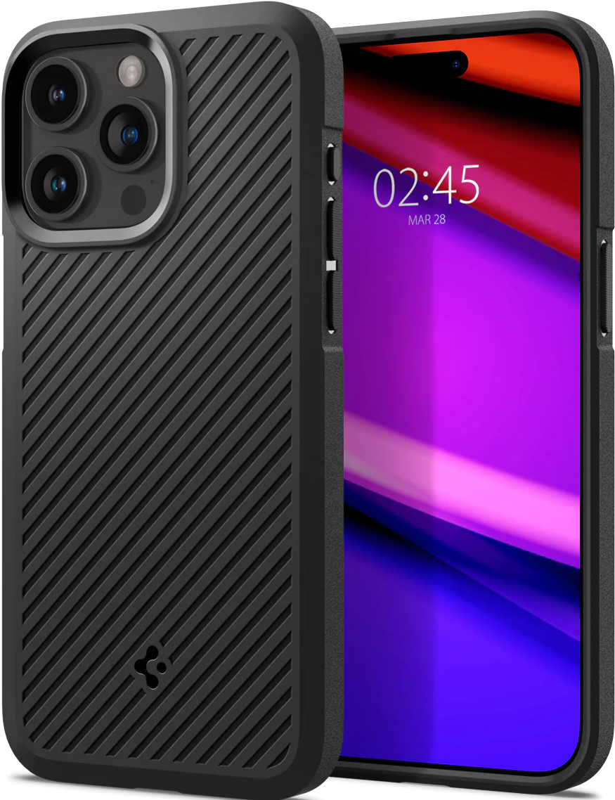 Θήκη Apple iPhone 15 Pro Max - Spigen Core Armor Ανθεκτική Σιλικόνης - Matte Black 
