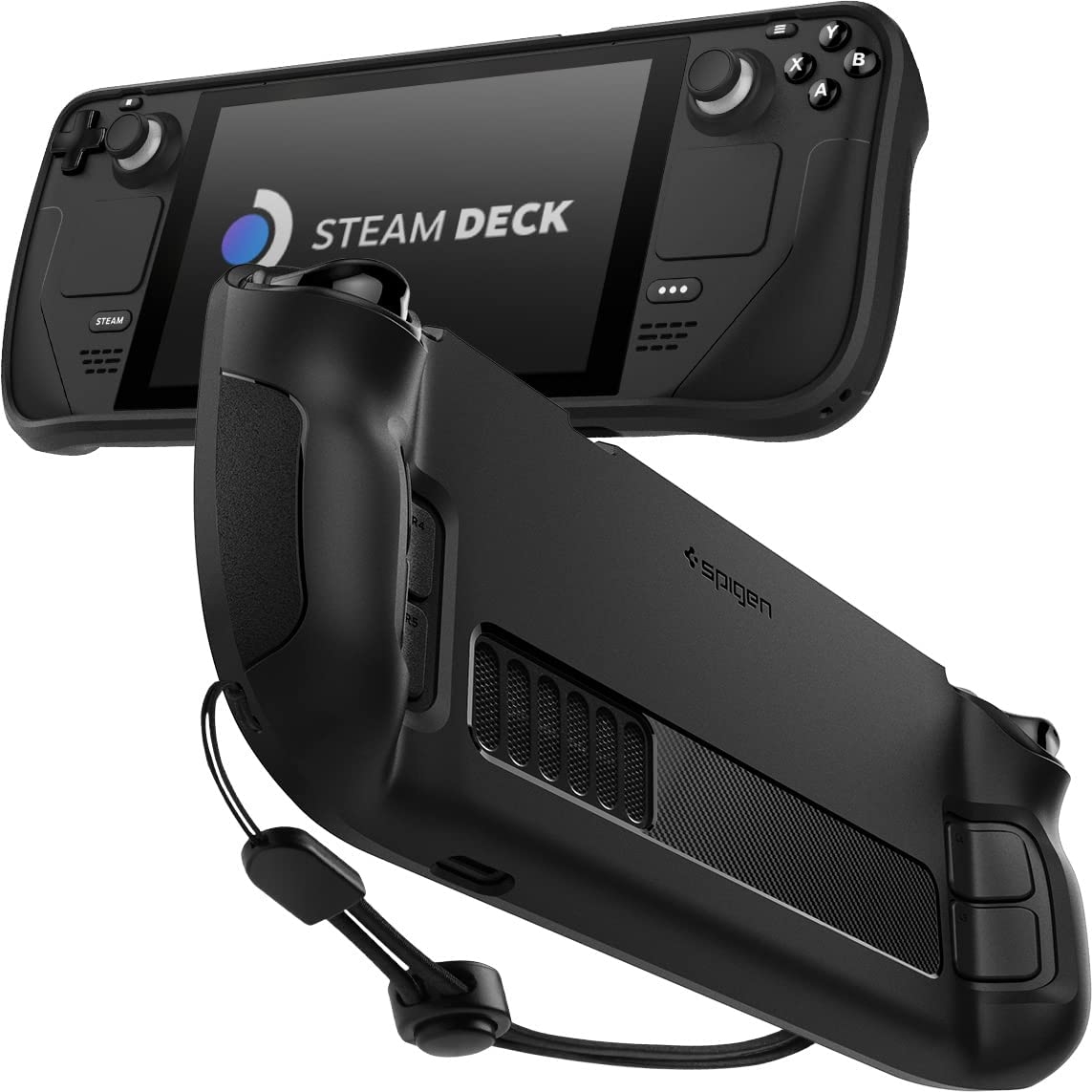 Spigen Θήκη Rugged Armor με Λουράκι Χειρός - Steam Deck / Steam Deck OLED - Matte Black