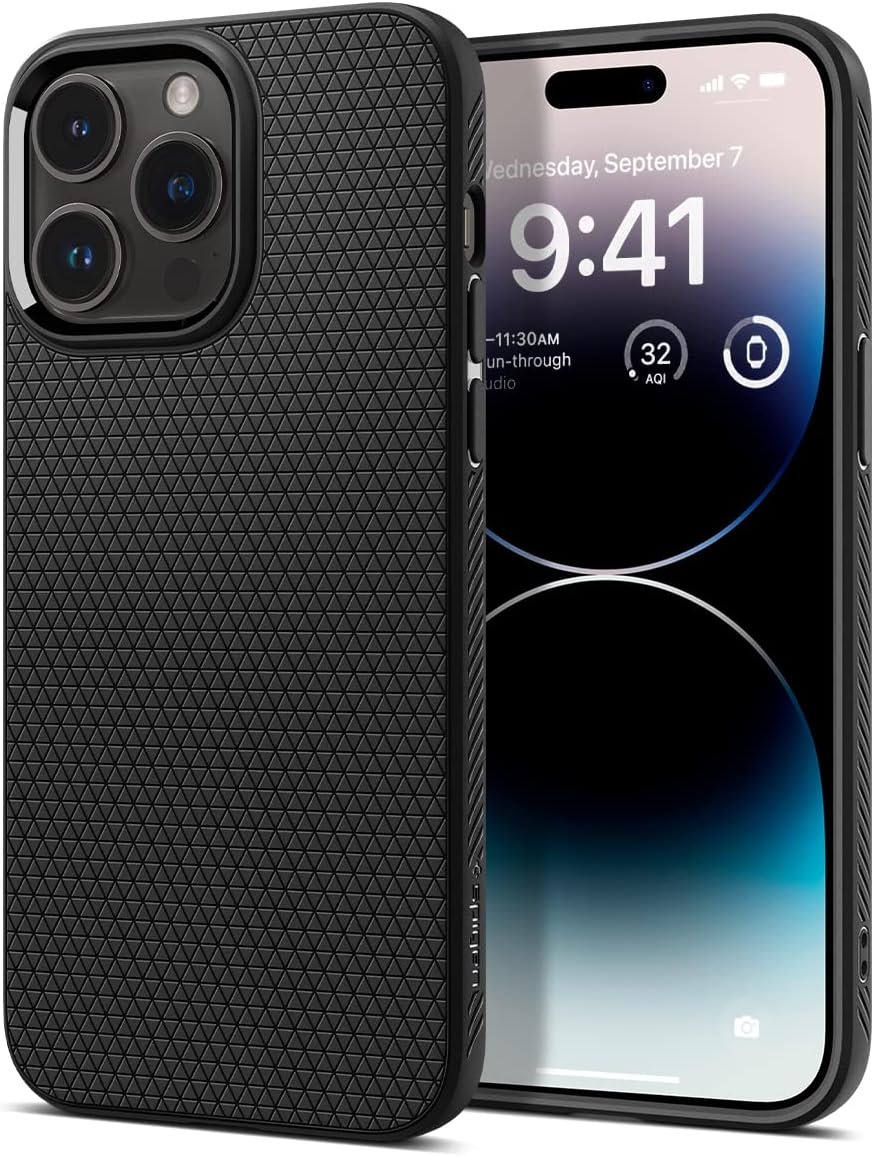 Spigen Θήκη Σιλικόνης Liquid Air - Apple iPhone 14 Pro Max - Matte Black