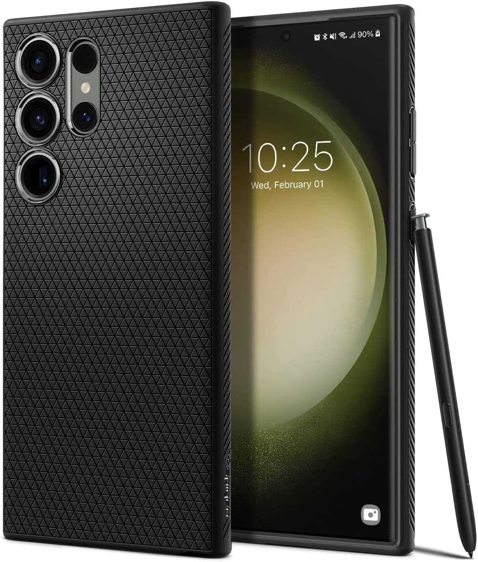 Spigen Θήκη Σιλικόνης Liquid Air - Samsung Galaxy S23 Ultra - Matte Black