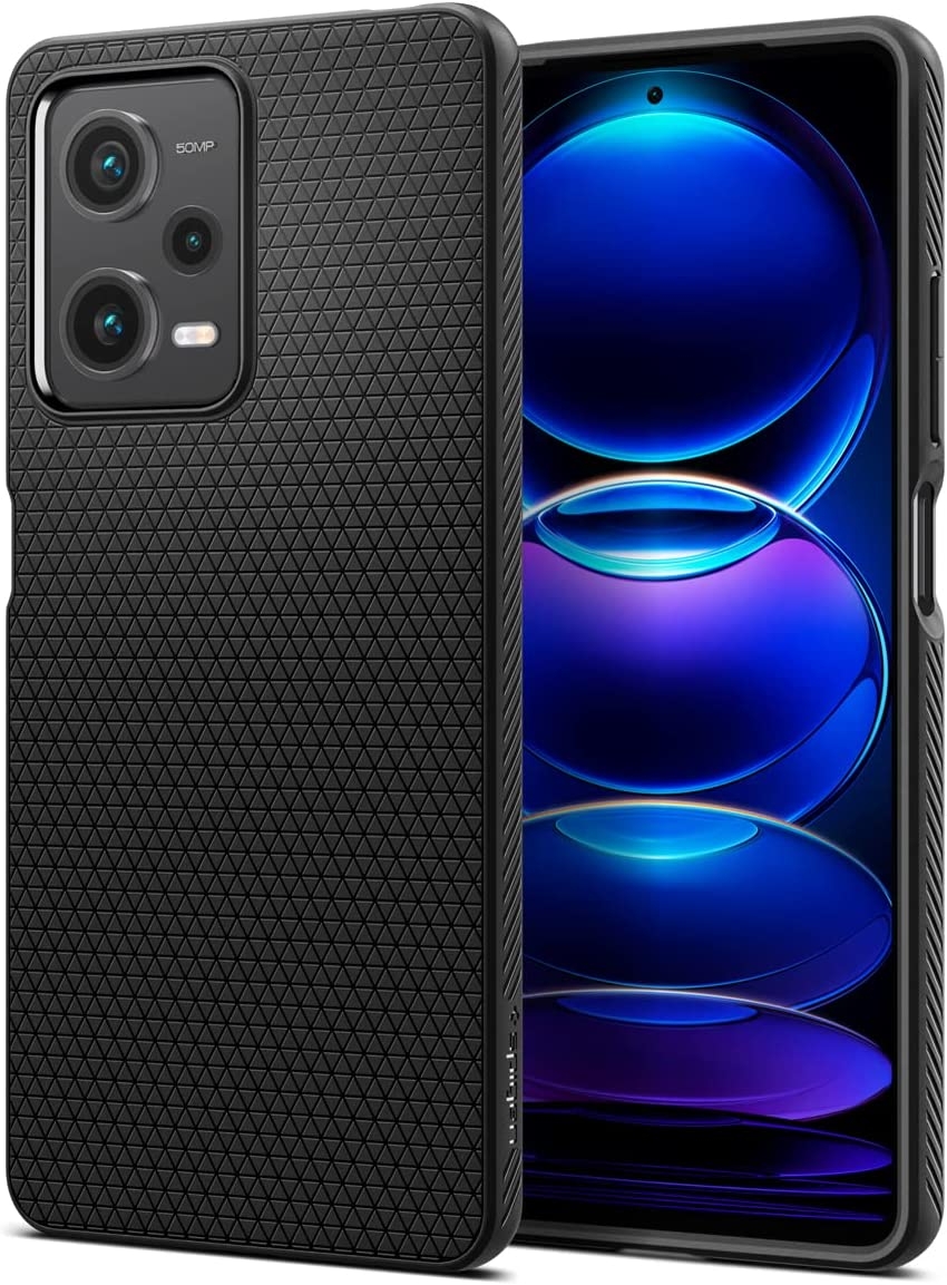 Spigen Θήκη Σιλικόνης Liquid Air - Xiaomi Redmi Note 12 Pro 5G / Poco X5 Pro - Matte Black