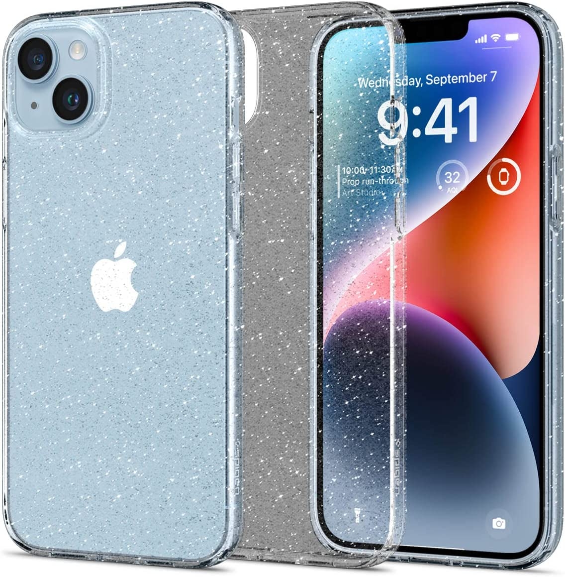 Spigen Liquid Crystal Glitter - Θήκη Σιλικόνης Apple iPhone 15 Plus / 14 Plus - Crystal Quartz
