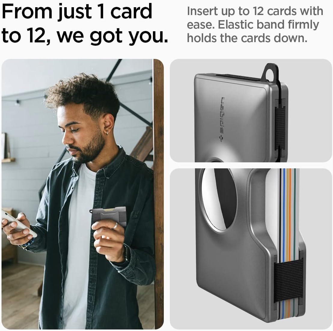 Spigen Wallet S Σκληρή Θήκη / Μπρελόκ / Πορτοφόλι για Κάρτες & Apple